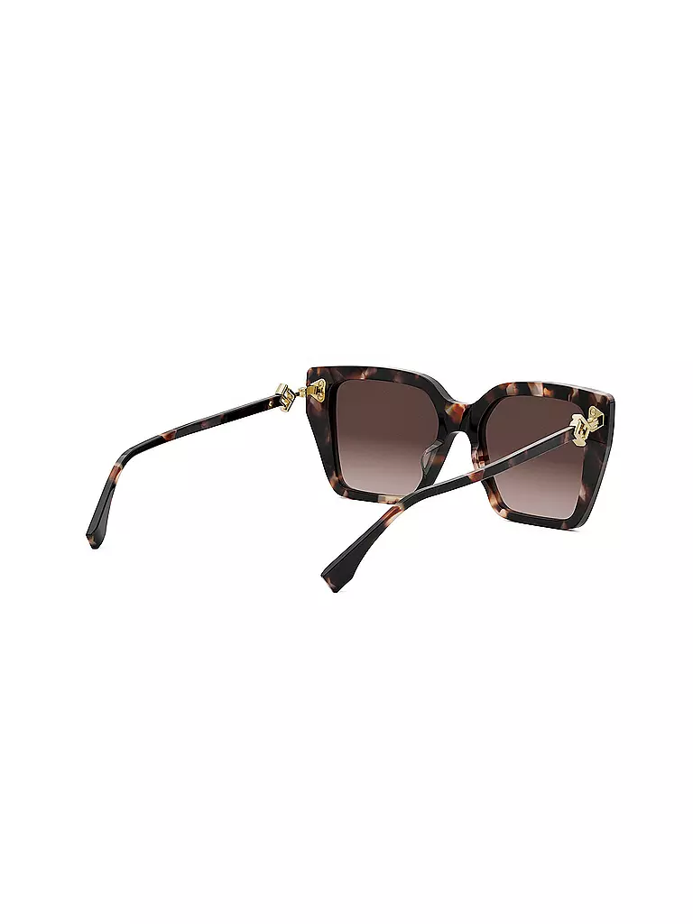 FENDI | Occhiali da sole squadrati FF Diamonds color havana | 