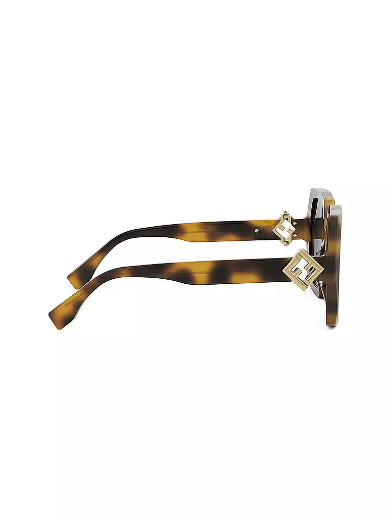FENDI | Occhiali da sole squadrati FF Diamonds color havana | Marrone