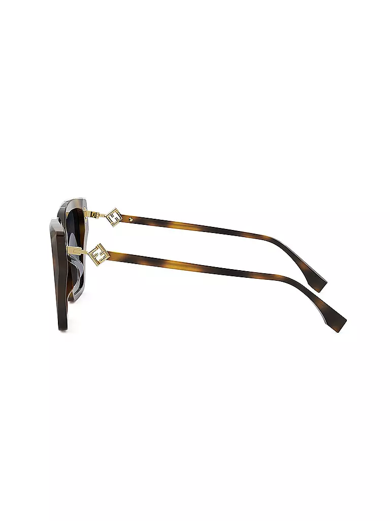 FENDI | Occhiali da sole squadrati FF Diamonds color havana | 