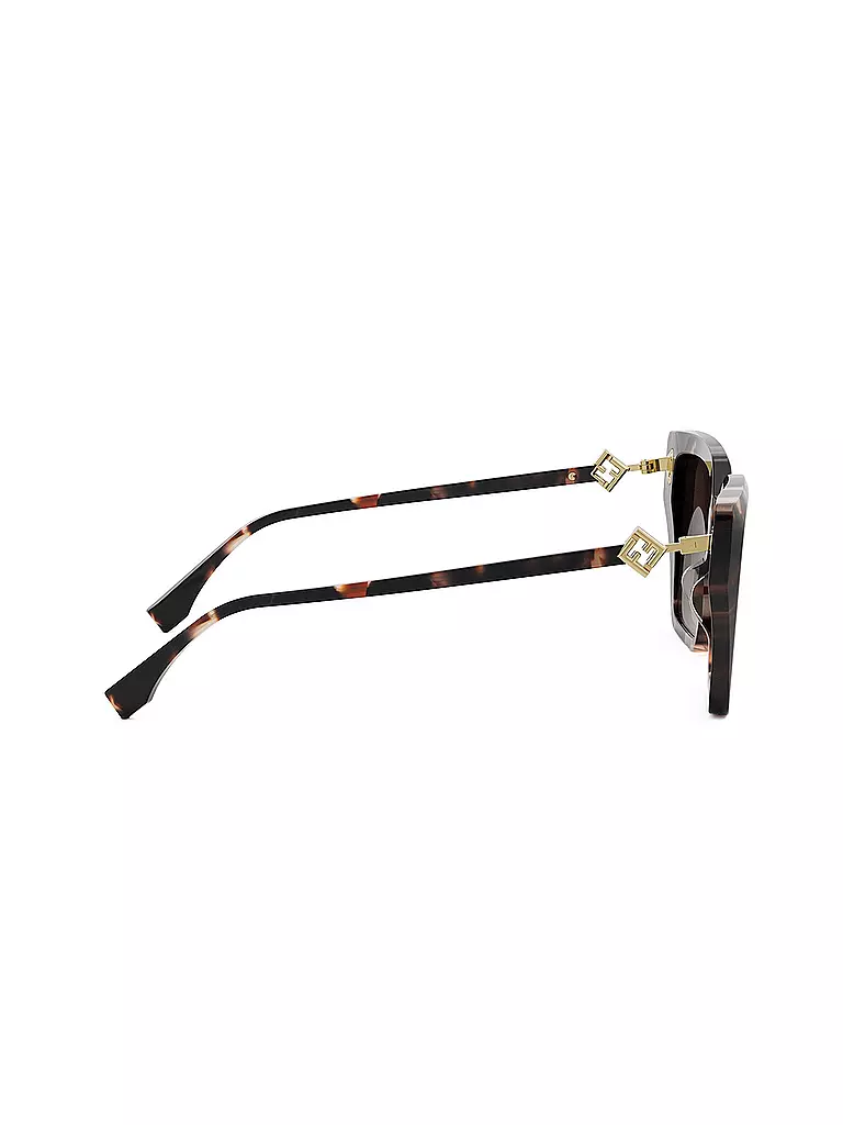 FENDI | Occhiali da sole squadrati FF Diamonds color havana | 