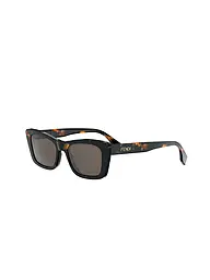 FENDI | Occhiali da sole squadrati havana con logo FENDI | Marrone