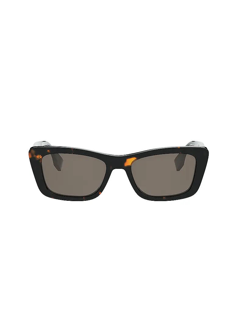 FENDI | Occhiali da sole squadrati havana con logo FENDI | 