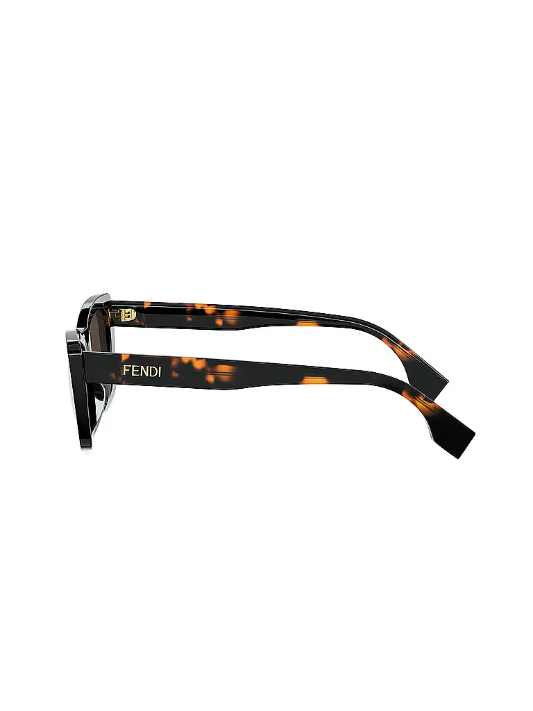 FENDI | Occhiali da sole squadrati havana con logo FENDI | 