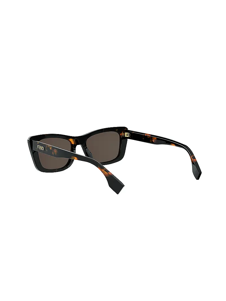FENDI | Occhiali da sole squadrati havana con logo FENDI | 