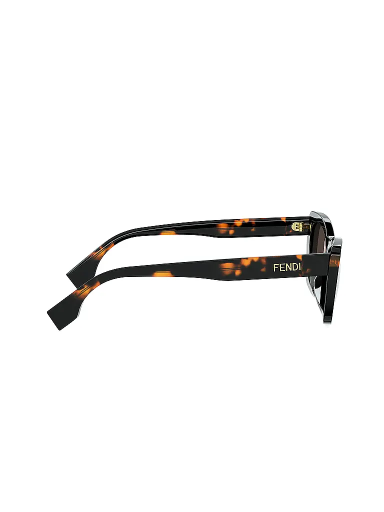 FENDI | Occhiali da sole squadrati havana con logo FENDI | 