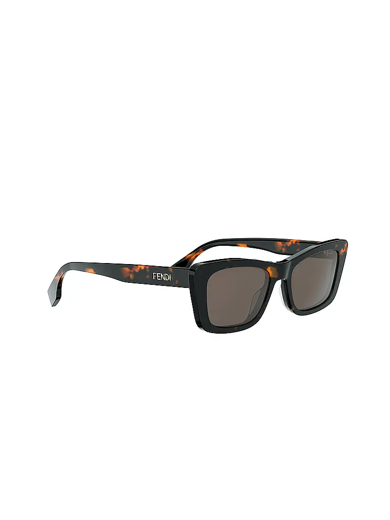 FENDI | Occhiali da sole squadrati havana con logo FENDI | 