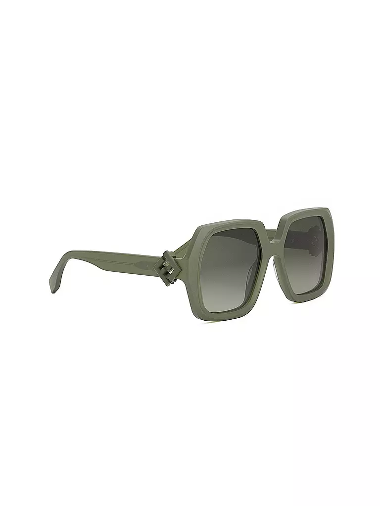 FENDI | Occhiali da sole squadrati verdi FF Diamonds | 