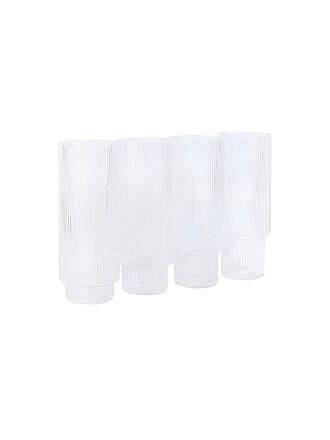 FERM LIVING | Set di 4 bicchieri da long drink RIPPLE