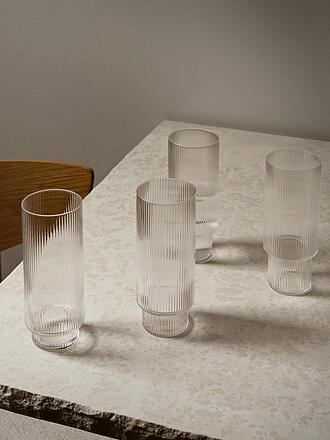 FERM LIVING | Set di 4 bicchieri da long drink RIPPLE
