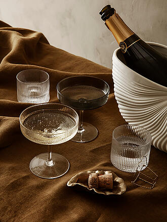 FERM LIVING | Set di 2 calici da champagne RIPPLE