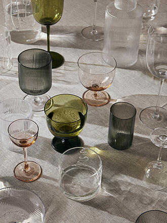 FERM LIVING | Set di 2 bicchieri da vino Ripple Clear