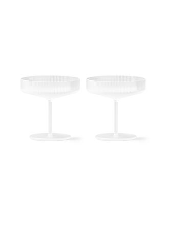 FERM LIVING | Coppette da champagne RIPPLE Forest, set da 2