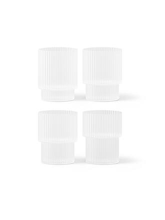 FERM LIVING | Set di 4 bicchieri RIPPLE Frosted