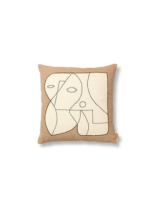 FERM LIVING | Cuscino FIGURE CUSHION 50x50 Taupe White