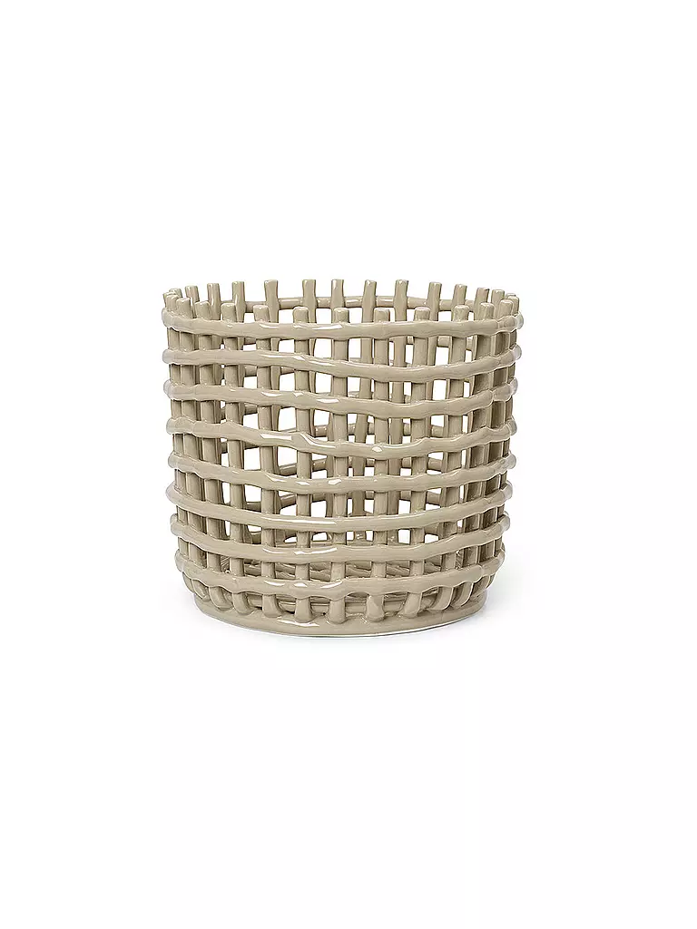 FERM LIVING | Cesto in ceramica grande cashmere | Beige