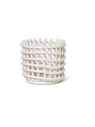 FERM LIVING | Cesto portaoggetti in ceramica piccolo bianco sporco | Bianco
