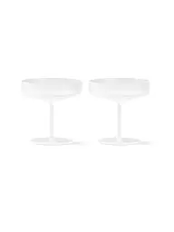 FERM LIVING | Coppette da champagne RIPPLE Forest, set da 2 | Bianco