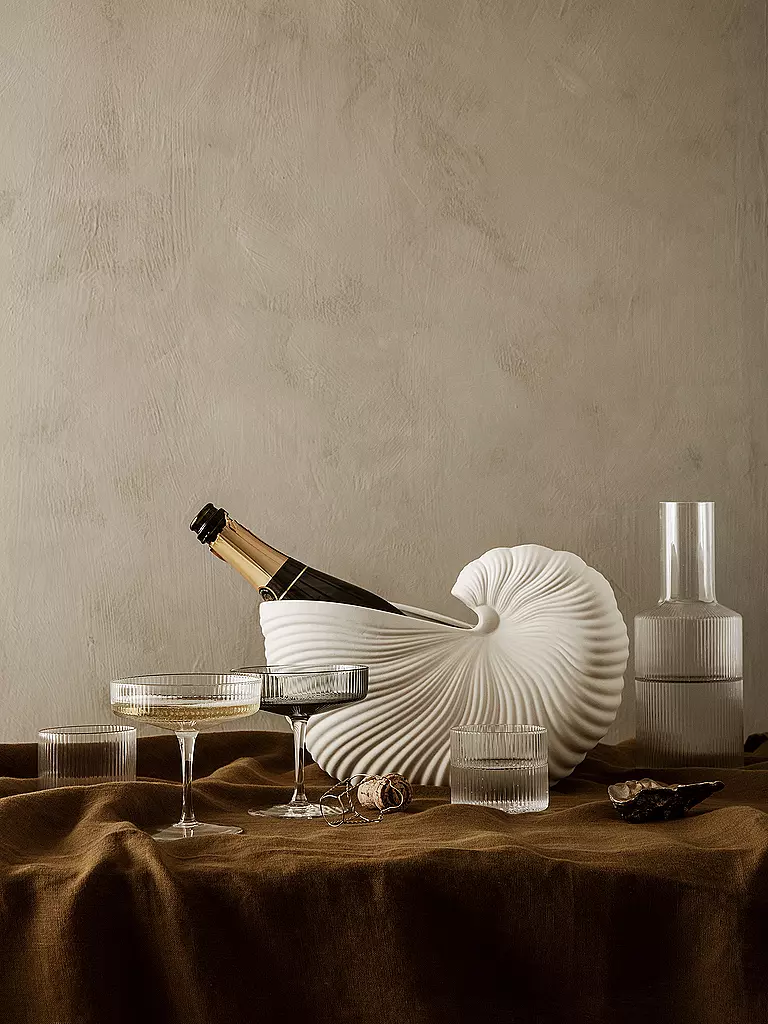 FERM LIVING | Coppette da champagne Set da 2 RIPPLE Smoked | 