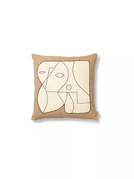 FERM LIVING | Cuscino FIGURE CUSHION 50x50 Taupe White | Cammello