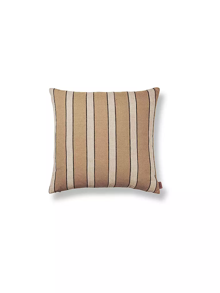 FERM LIVING | Cuscino Stripe in cotone marrone | Marrone