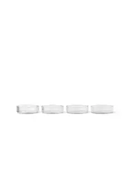 FERM LIVING | Set di 4 ciotole Ripple Clear | Trasparente