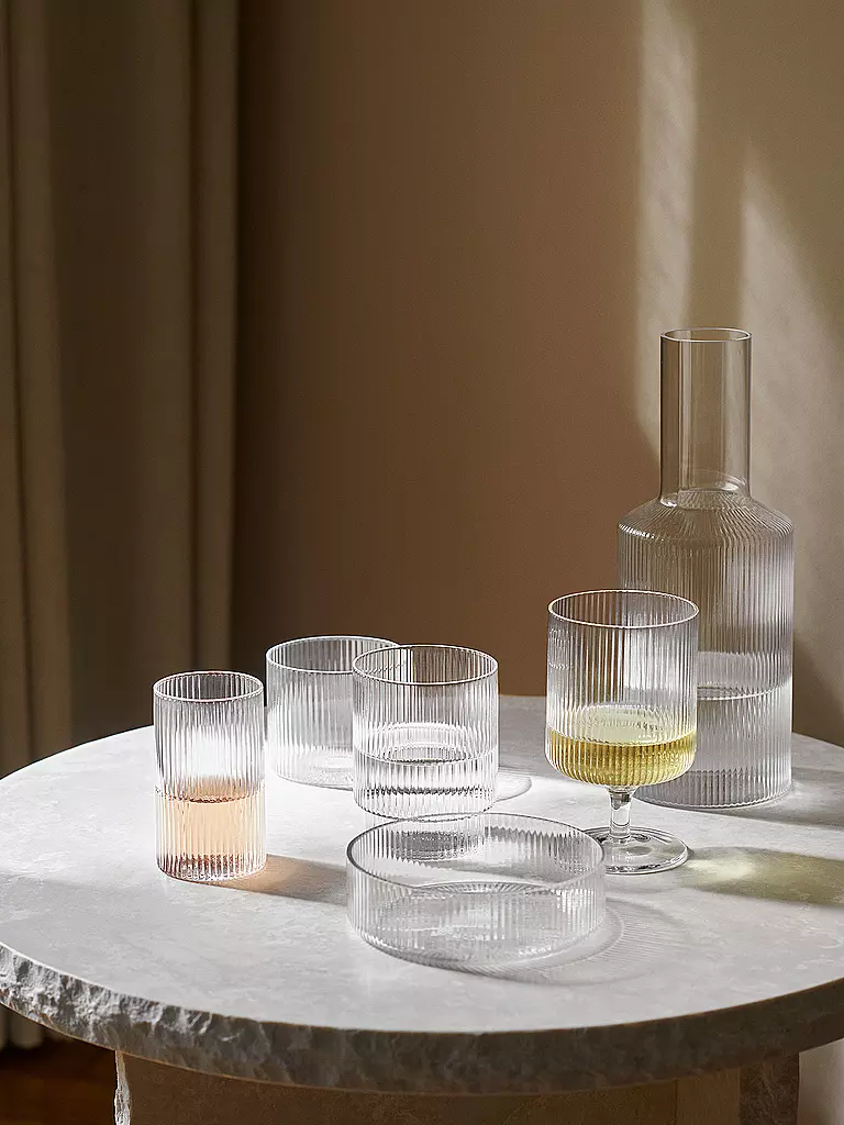 FERM LIVING | Set di 4 ciotole Ripple Clear | 