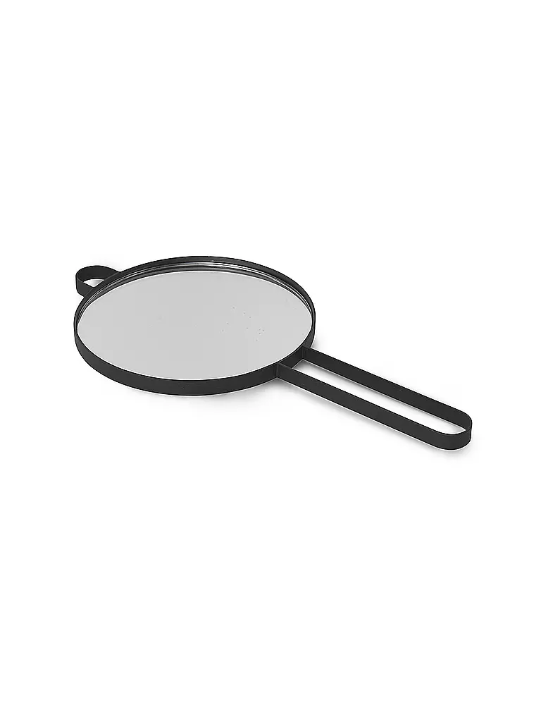 FERM LIVING | Specchio a mano POSIE Nero | Nero