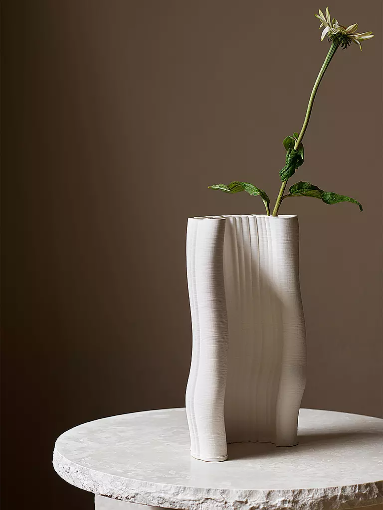 FERM LIVING | Vaso MOIRE 30cm Bianco sporco | Bianco