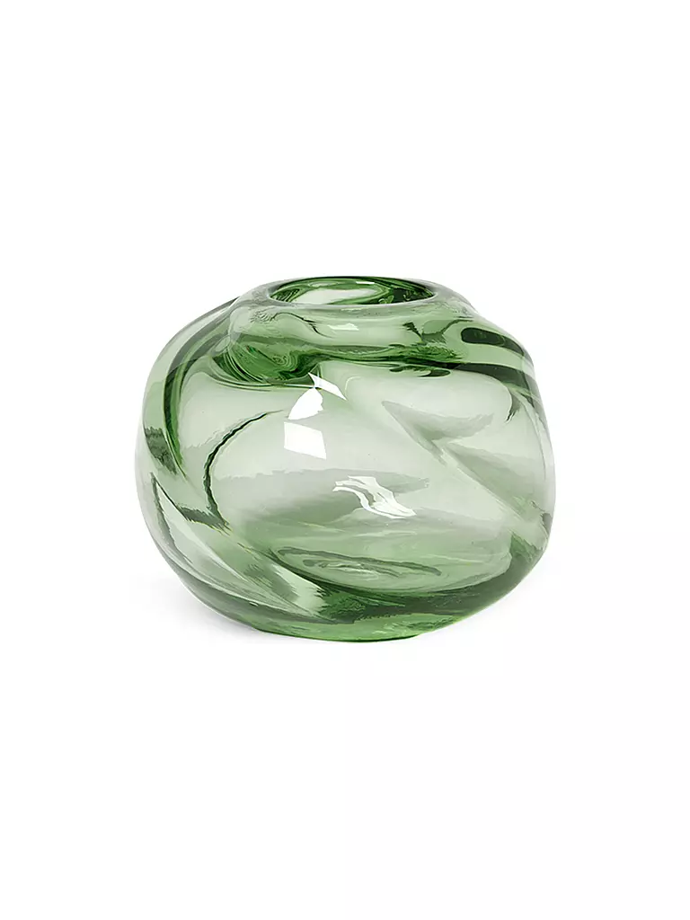 FERM LIVING | Vaso Water Swirl 16cm Rotondo | Verde