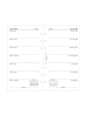 FILOFAX | Inserto per agenda settimanale in tedesco Personal 2026