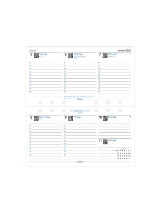 FILOFAX | Inserto per agenda settimanale in tedesco Personal 2026