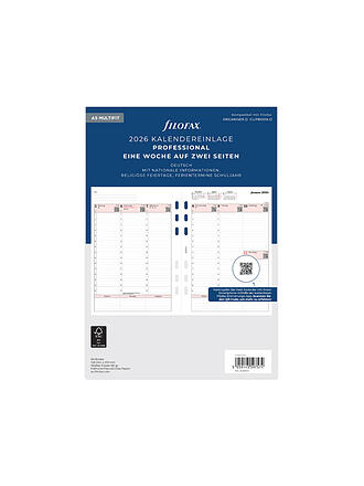 FILOFAX | Kalendereinlage Woche Professional deutsch A5 2026