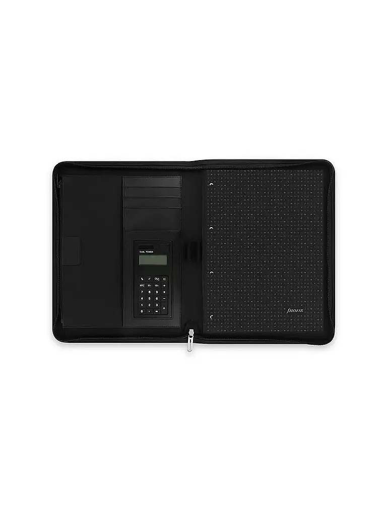FILOFAX | Folio in microfibra con cerniera e calcolatrice nero | Nero