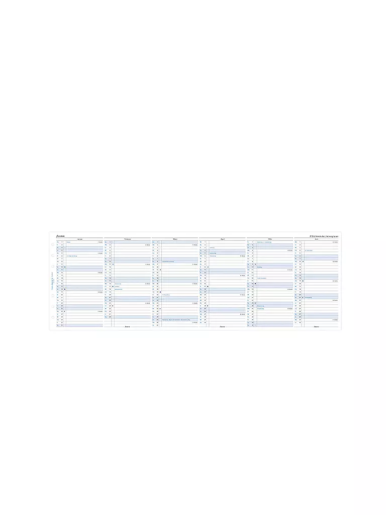 FILOFAX | Inserto per agenda, planning annuale, tedesco, formato Personal, 2026 | Bianco