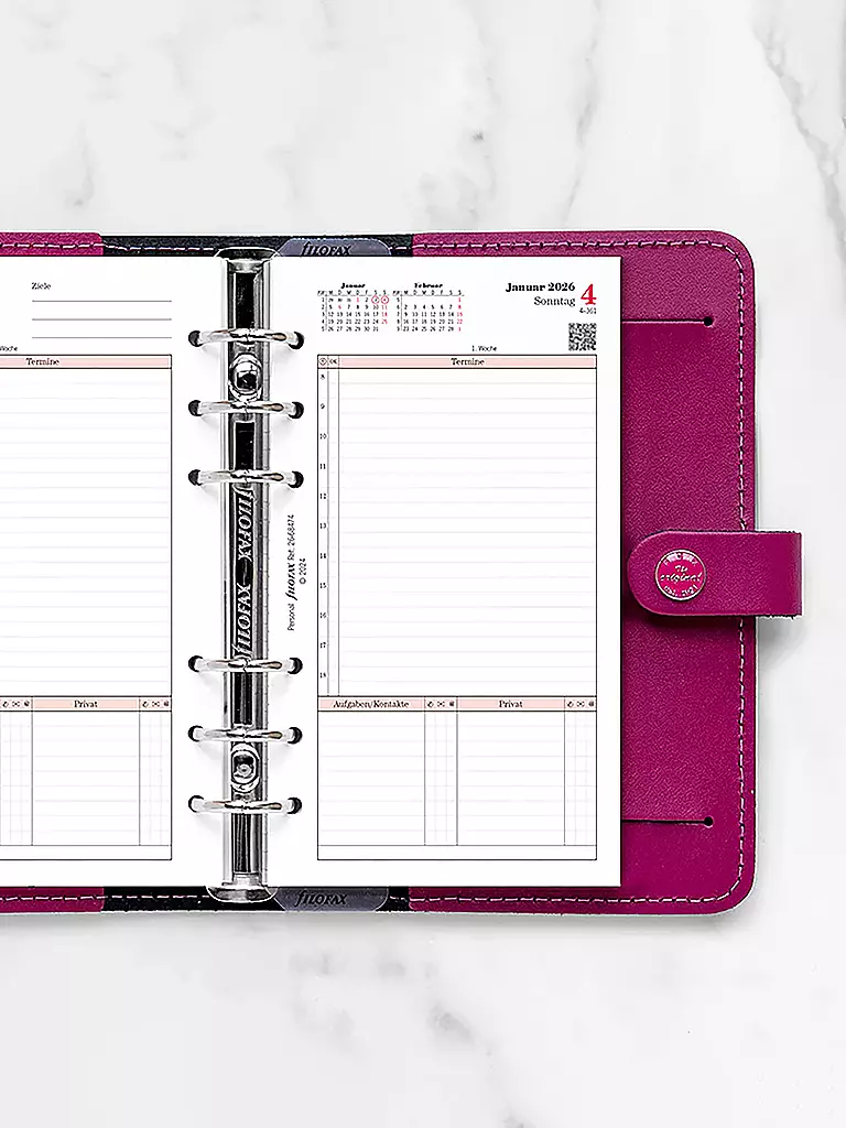 FILOFAX | Inserto per agenda giornaliera Professional tedesco Personal 2026 | 
