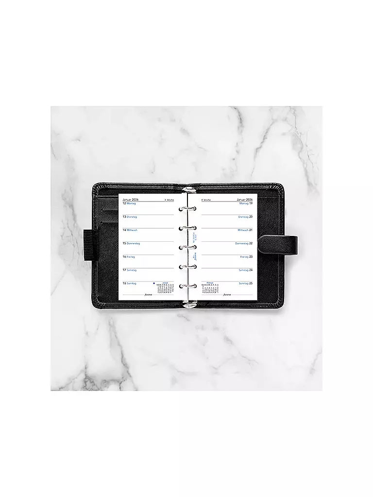 FILOFAX | Inserto per agenda Mini, settimana in tedesco, 2026 | Bianco