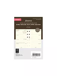 FILOFAX | Inserto per agenda Pocket settimana 2026 tedesco | Bianco