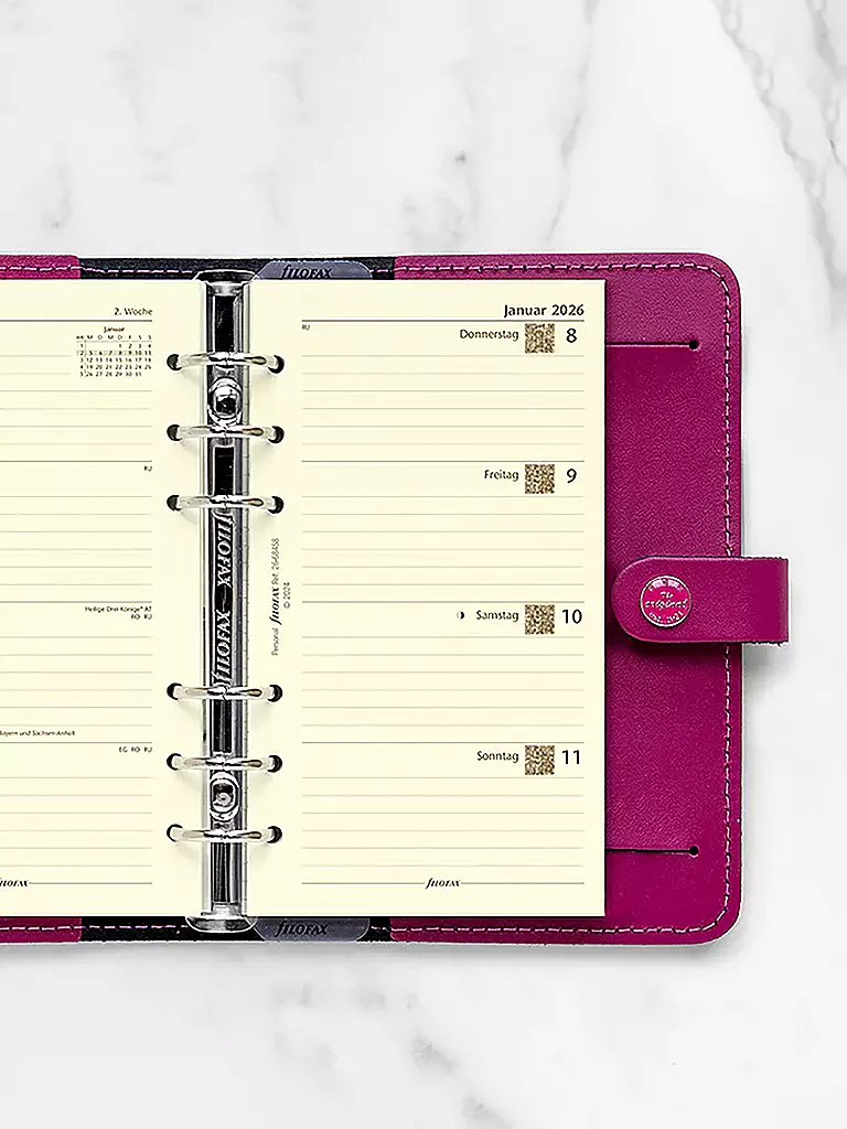 FILOFAX | Inserto per agenda settimanale in tedesco formato Personal 2026 | Bianco
