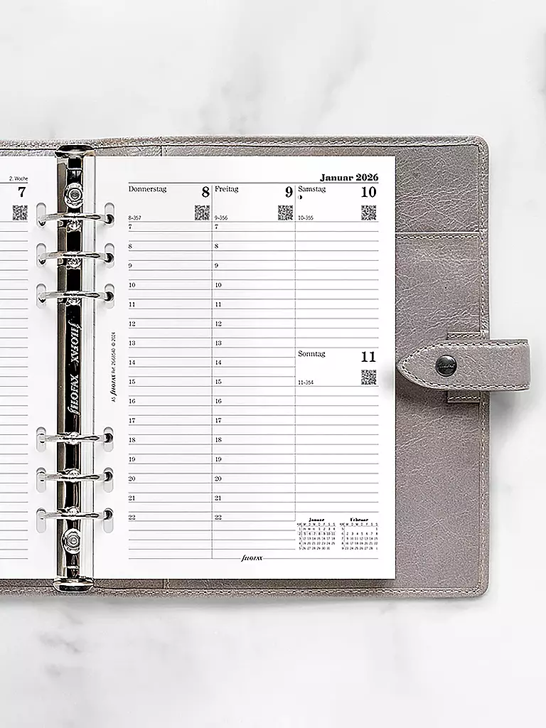 FILOFAX | Inserto per agenda settimanale tedesco A5 Multifit 2026 | 