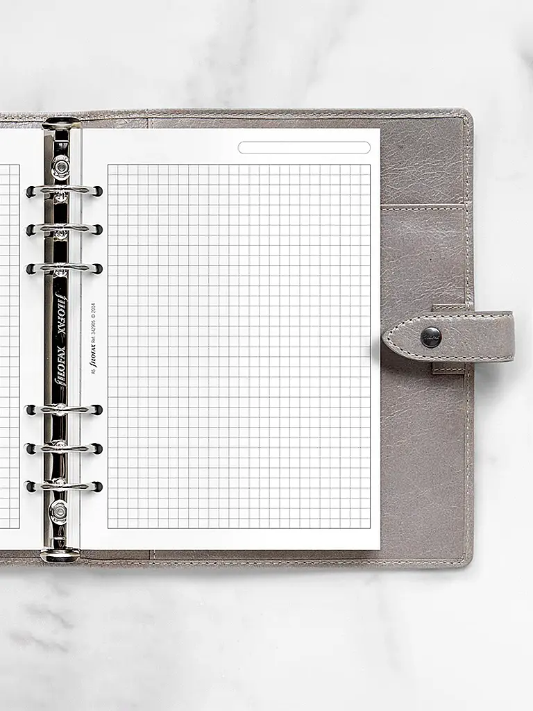 FILOFAX | Notizpapier bianco a quadretti - A5 | Bianco