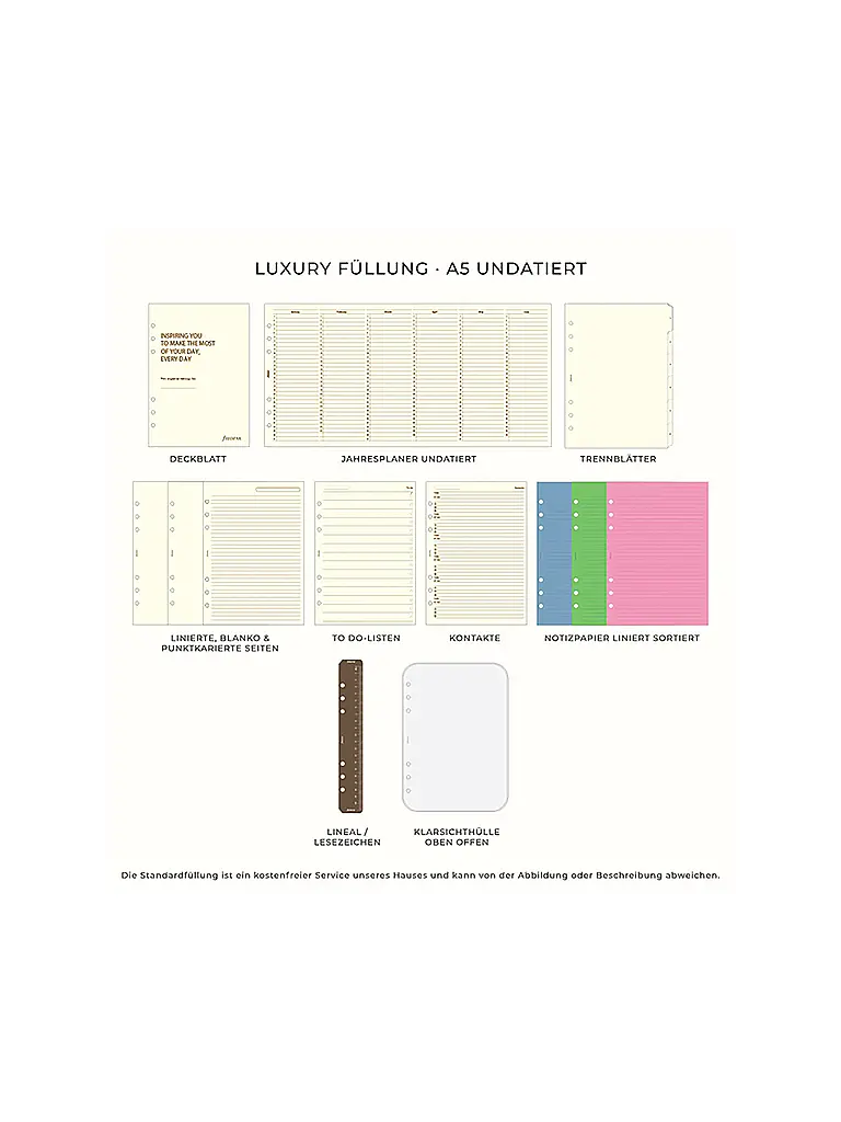 FILOFAX | Organiser A5 Lockwood Navy Non Datato | 