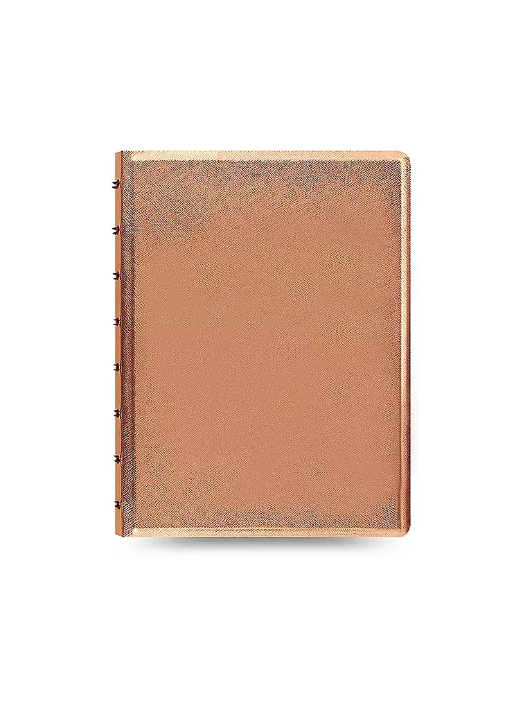 FILOFAX | Quaderno ricaricabile A5 SAFFIANO METALLIC Oro Rosa | Rosa