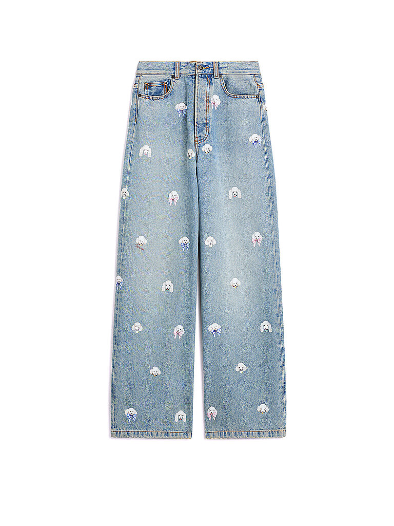 Jeans a gamba larga azzurro 27
