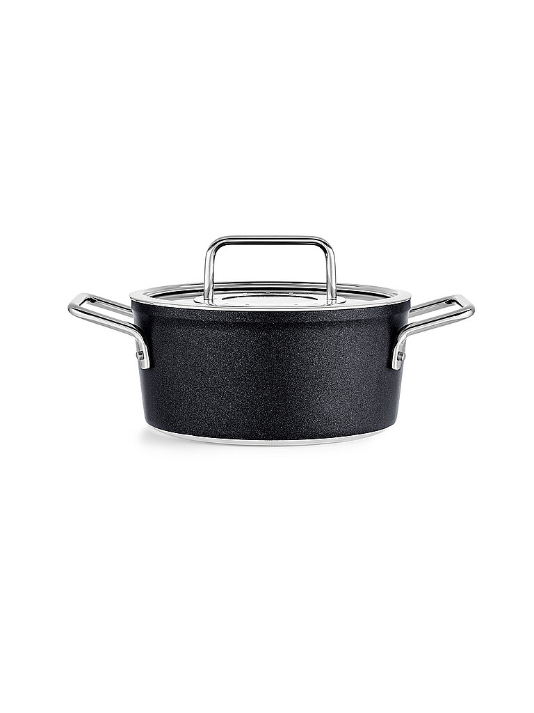 Kochtopf mit Gasdeckel ADAM0ANT 18cm/2l Anihaft/Schwarz nero