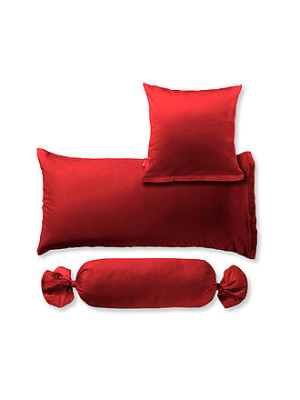 FLEURESSE | Satin Nackenrollenbezug Royal Uni 15x40cm Rosso scuro