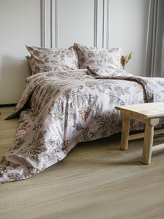 FLEURESSE | Biancheria da letto in raso MODERN GARDEN 70x90cm/140x200cm Sandstone