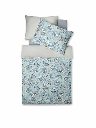 FLEURESSE | Biancheria da letto in raso MIAMI 70x90cm/140x200cm Azzurro Polvere