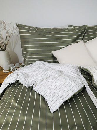 FLEURESSE | Biancheria da letto in raso MODERN CLASSIC B 70x90cm / 140x200cm Matcha Brew