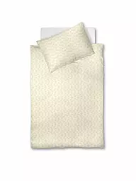 FLEURESSE | Biancheria da letto in damasco "Opal" 70x90cm / 140x200cm (Bianco) | Crema