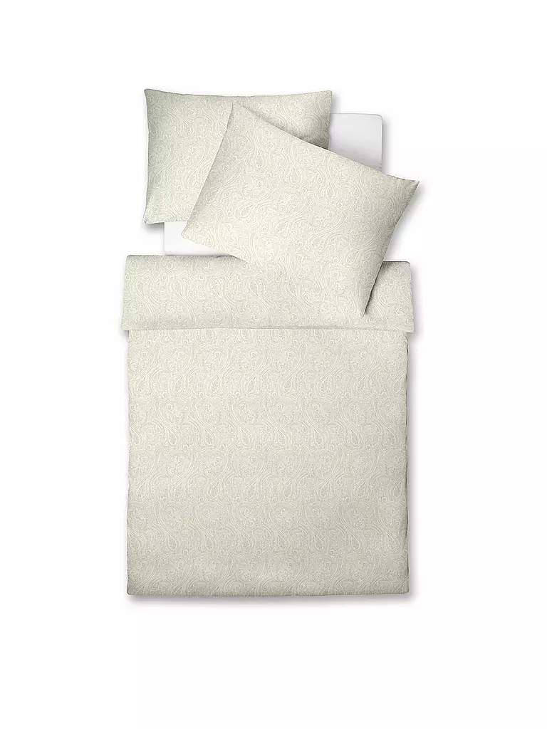 FLEURESSE | Biancheria da letto in damasco "Opal" 70x90cm/140x220cm | Crema
